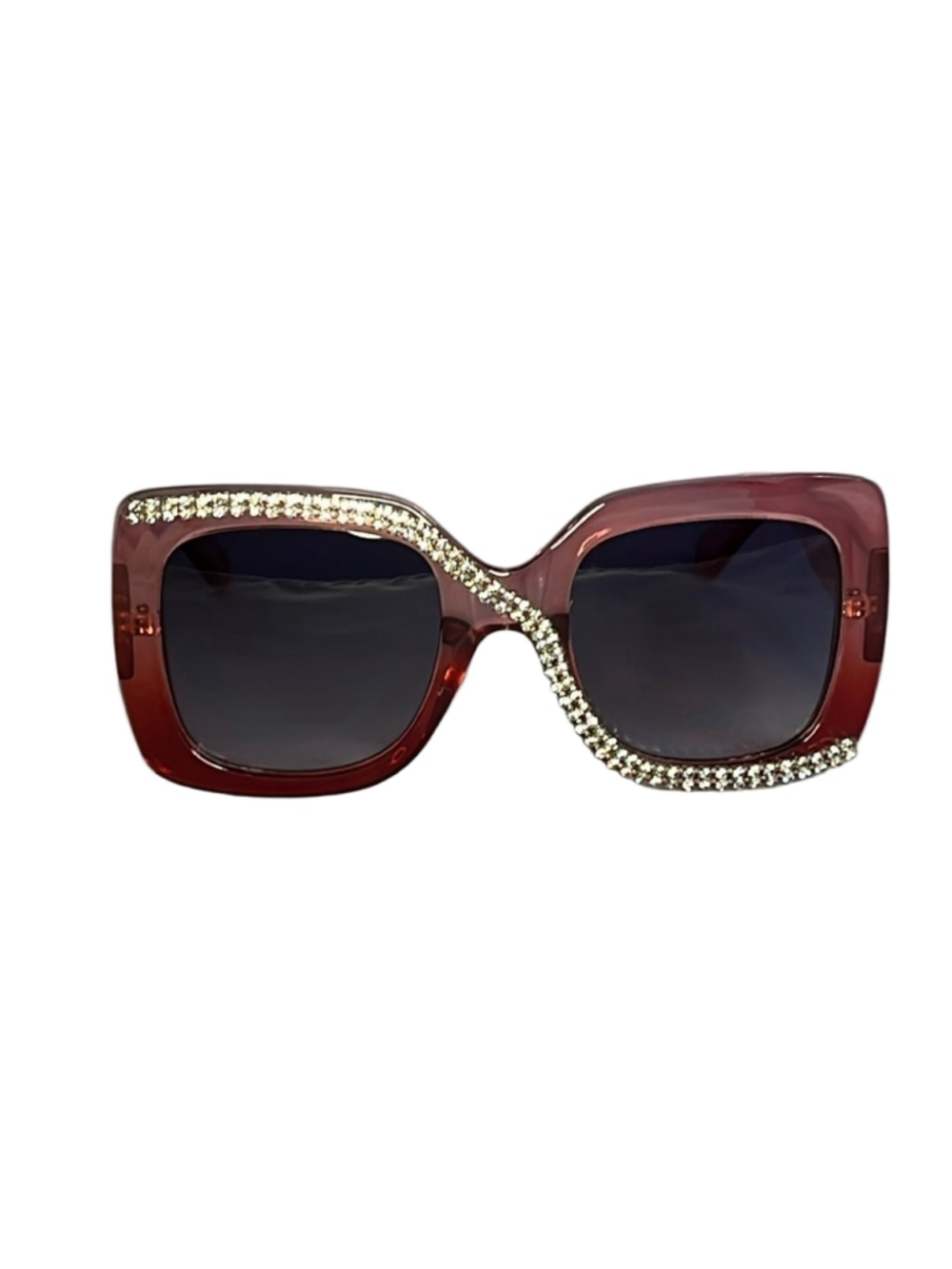 RED SQUARE RHINESTONE GLASSES W/FREE CASE ✨✨✨